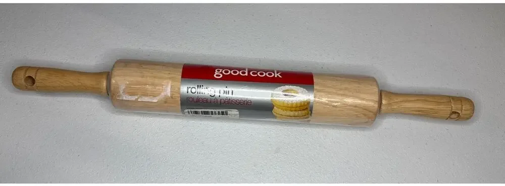 GoodCook Classic Wooden Rolling Pin with Easy Roll Bearings